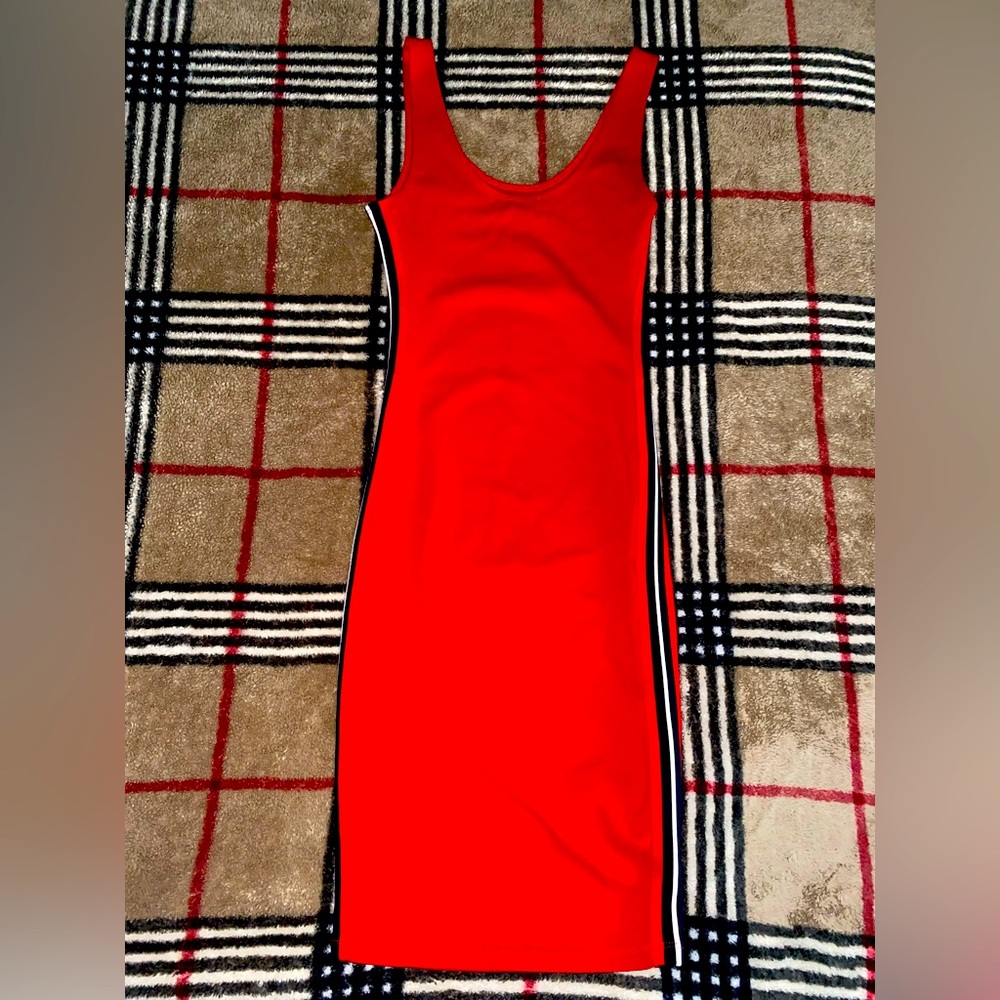 Beautiful Sporty Skin tight stripped dress